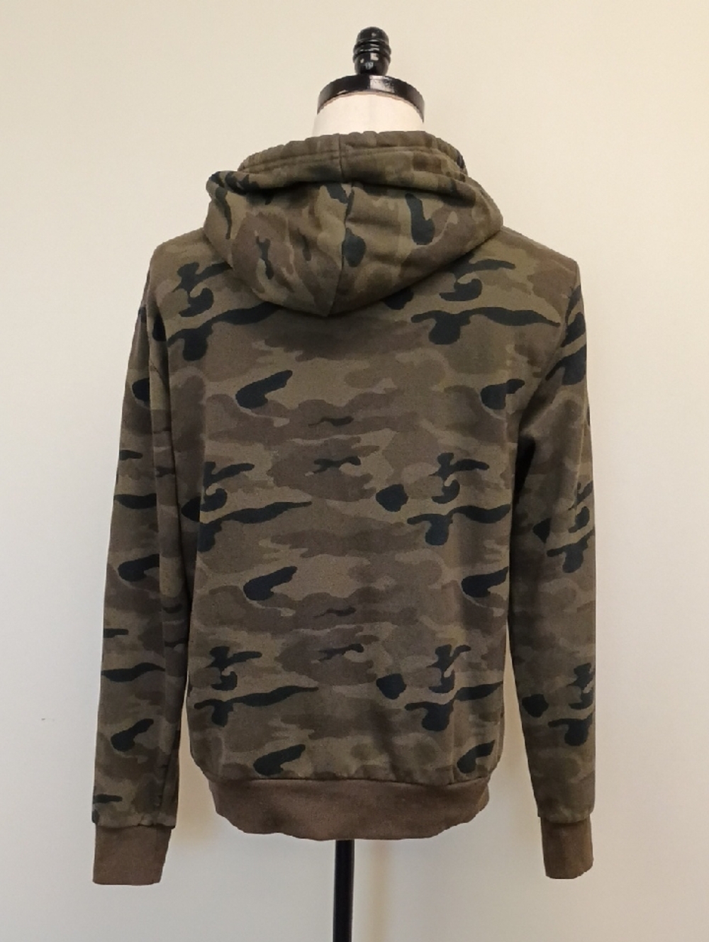 Old Navy Camo Pullover Hoodie Olive Green Camouflage Sweatshirt Size Small - Picture 3 of 11